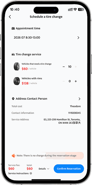 RoadGenies app booking